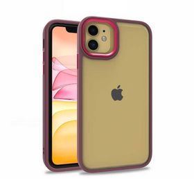 Smcase iPhone 11 Renkli Bumper Hybrid Flora Silikon Yeşil Cep Telefonu Kılıfı