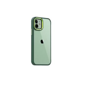 Smcase iPhone 11 Renkli Bumper Hybrid Krom Silikon Siyah Cep Telefonu Kılıfı