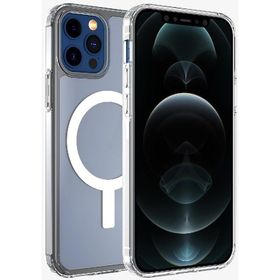 Smcase iPhone 12 Pro Coss Wireless Destekli Hibrit Silikon Mıknatıslı Kartlıklı Kılıf Siyah Cep Telefonu Kılıfı
