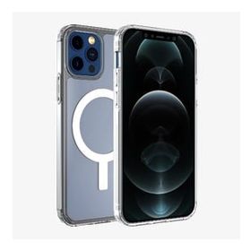 Smcase iPhone 12 Pro Coss Wireless Destekli Hibrit Silikon Mıknatıslı Kartlıklı Kılıf Siyah Cep Telefonu Kılıfı