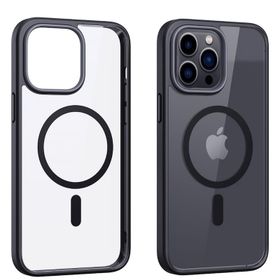 Smcase iPhone 12 Pro Manyetik Wiriless Destekli Krom Silikon Siyah Cep Telefonu Kılıfı