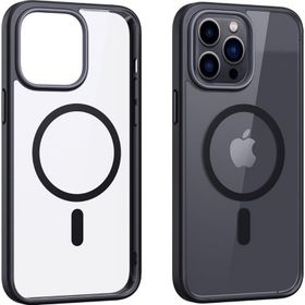 Smcase iPhone 12 Pro Manyetik Wiriless Destekli Krom Silikon Siyah Cep Telefonu Kılıfı
