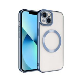 Smcase iPhone 13 Kamera Korumalı Manyetik Wiriless Destekli Lazer Setro Silikon Siyah Cep Telefonu Kılıfı