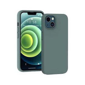 Smcase iPhone 13 Liquid Lansman Wiriless Destekli Silikon Kırmızı Cep Telefonu Kılıfı