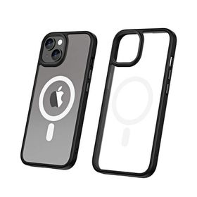 Smcase iPhone 13 Magsafe Wiriless Özellikli Hibrit Armor Kapak Siyah Cep Telefonu Kılıfı