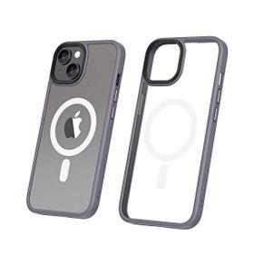 Smcase iPhone 13 Magsafe Wiriless Özellikli Hibrit Armor Kapak Siyah Cep Telefonu Kılıfı