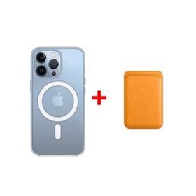 Smcase iPhone 13 Pro Manyetik Kristal Wiriless Destekli Sert Kapak Silikon Manyetik Kartlıklı Yeşil Cep Telefonu Kılıfı