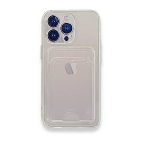 Smcase iPhone 13 Pro Max Beyaz Kamera Korumalı Bark Plating Kartlıklı Silikon Cep Telefonu Kılıfı