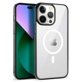 Smcase iPhone 13 Pro Max Magsafe Wiriless Özellikli Pixel Glitter Kapak Siyah Cep Telefonu Kılıfı