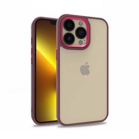 Smcase iPhone 13 Pro Renkli Bumper Hybrid Flora Silikon Yeşil Cep Telefonu Kılıfı