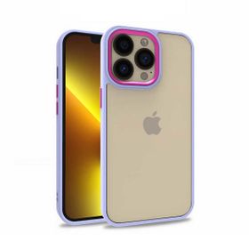 Smcase iPhone 13 Pro Renkli Bumper Hybrid Flora Silikon Yeşil Cep Telefonu Kılıfı