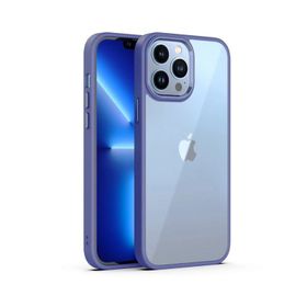 Smcase iPhone 13 Pro Renkli Bumper Hybrid Krom Silikon Haki Yeşil Cep Telefonu Kılıfı