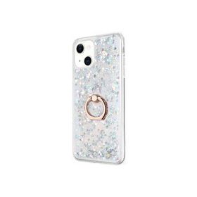Smcase iPhone 13 Sulu Yüzüklü Milce Silikon Mor Cep Telefonu Kılıfı