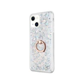 Smcase iPhone 13 Sulu Yüzüklü Milce Silikon Mor Cep Telefonu Kılıfı