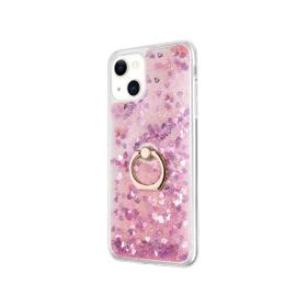 Smcase iPhone 13 Sulu Yüzüklü Milce Silikon Mor Cep Telefonu Kılıfı
