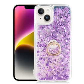 Smcase iPhone 14 Plus Milce Yüzüklü Sulu Silikon Gold Cep Telefonu Kılıfı