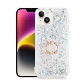 Smcase iPhone 14 Plus Milce Yüzüklü Sulu Silikon Gold Cep Telefonu Kılıfı