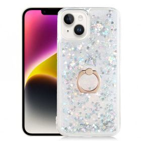 Smcase iPhone 14 Plus Milce Yüzüklü Sulu Silikon Gold Cep Telefonu Kılıfı