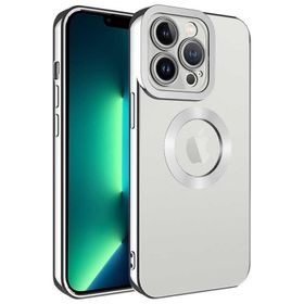 Smcase iPhone 14 Pro Max Gümüş Kamera Korumalı Omega Lazer Silikon Cep Telefonu Kılıfı