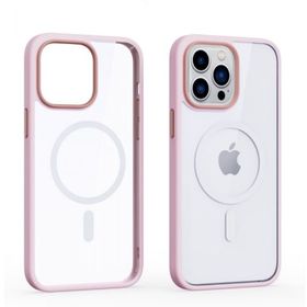 Smcase iPhone 14 Pro Max Manyetik Wiriless Destekli Krom Silikon Siyah Cep Telefonu Kılıfı