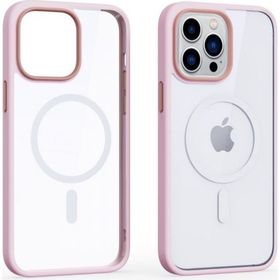 Smcase iPhone 14 Pro Max Manyetik Wiriless Destekli Krom Silikon Siyah Cep Telefonu Kılıfı