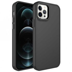 Smcase iPhone 14 Pro Shield Pc Botox Sert Kapak Siyah Cep Telefonu Kılıfı