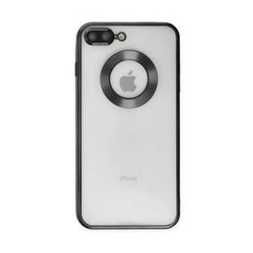 Smcase iPhone 8 Plus Kamera Korumalı Omega Slote Lazer Silikon Siyah Cep Telefonu Kılıfı