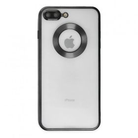 Smcase iPhone 8 Plus Kamera Korumalı Omega Slote Lazer Silikon Siyah Cep Telefonu Kılıfı