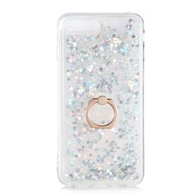 Smcase iPhone 8 Plus Milce Yüzüklü Sulu Silikon Pembe Cep Telefonu Kılıfı