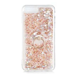 Smcase iPhone 8 Plus Milce Yüzüklü Sulu Silikon Pembe Cep Telefonu Kılıfı