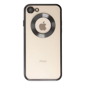 Smcase iPhone SE 2022 Kamera Korumalı Omega Slote Lazer Silikon Siyah Cep Telefonu Kılıfı