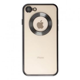 Smcase iPhone SE 2022 Kamera Korumalı Omega Slote Lazer Silikon Siyah Cep Telefonu Kılıfı