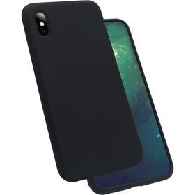 Smcase iPhone XS Silinebilir Kir Tutmaz Silikon Nano Ekran Koruyucu Siyah Cep Telefonu Kılıfı