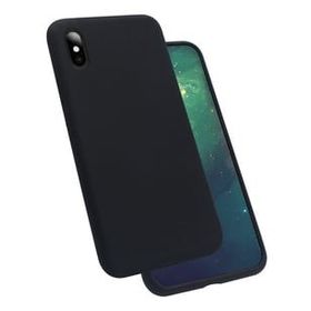 Smcase iPhone XS Silinebilir Kir Tutmaz Silikon Nano Ekran Koruyucu Siyah Cep Telefonu Kılıfı