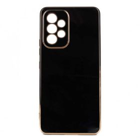 Smcase Samsung Galaxy A13 4G Kamera Korumalı Lazer Bark Silikon Siyah Cep Telefonu Kılıfı