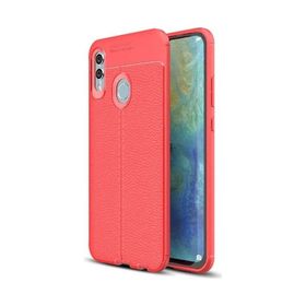 Smcase Samsung Galaxy A20S Deri Dokulu Silikon Siyah Cep Telefonu Kılıfı