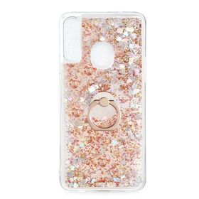 Smcase Samsung Galaxy A20S Milce Sulu Yüzüklü Arka Kapak Beyaz Silikon Cep Telefonu Kılıf