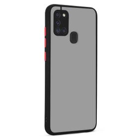 Smcase Samsung Galaxy A21S Hux Kamera Korumalı Mor Silikon Cep Telefonu Kılıf