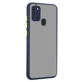 Smcase Samsung Galaxy A21S Hux Kamera Korumalı Mor Silikon Cep Telefonu Kılıf