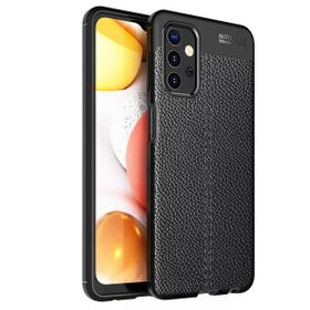 Smcase Samsung Galaxy A23 Deri Dokulu Niss Silikon Nano Lacivert Cep Telefonu Kılıfı