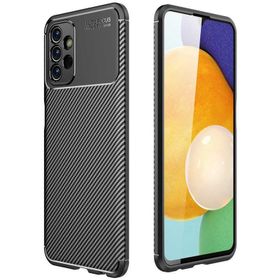 Smcase Samsung Galaxy A23 Kamera Korumalı Negro Karbon Silikon Siyah Cep Telefonu Kılıfı