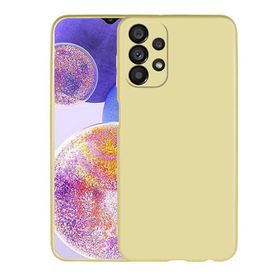Smcase Samsung Galaxy A23 Kamera Korumalı Premier Silikon Nano Gold Cep Telefonu Kılıfı