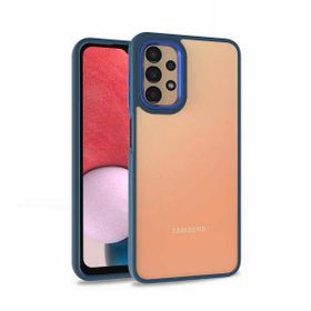 Smcase Samsung Galaxy A33 5G Renkli Bumper Hybrid Flora Silikon Siyah Cep Telefonu Kılıfı