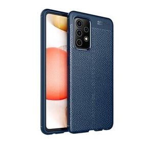 Smcase Samsung Galaxy A72 Deri Dokulu Silikon Nano Kırmızı Cep Telefonu Kılıfı
