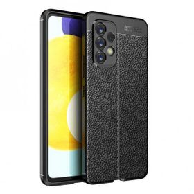 Smcase Samsung Galaxy A73 Kamera Korumalı Deri Dokulu Silikon Nano Lacivert Cep Telefonu Kılıfı