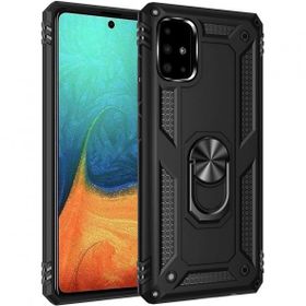 Smcase Samsung Galaxy A91 Vega Yüzüklü Tank Kapak Nano Rose Gold Cep Telefonu Kılıfı