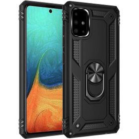 Smcase Samsung Galaxy A91 Vega Yüzüklü Tank Kapak Nano Rose Gold Cep Telefonu Kılıfı