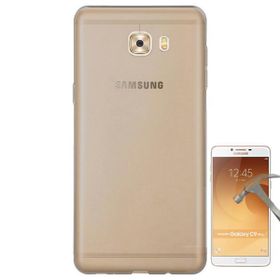 Smcase Samsung Galaxy C9 Pro Darbe Emicili Silikon Cam Şeffaf Cep Telefonu Kılıfı