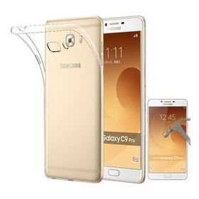 Smcase Samsung Galaxy C9 Pro Darbe Emicili Silikon Cam Şeffaf Cep Telefonu Kılıfı