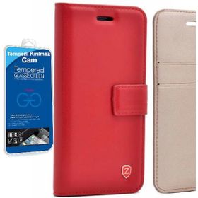 Smcase Samsung Galaxy J7 2016 Lüx Cüzdan Cam Siyah Cep Telefonu Kılıfı
